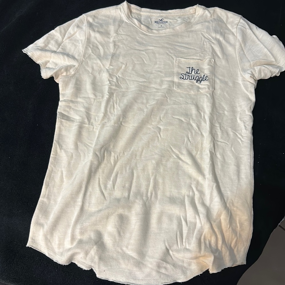 Hollister Men’s Embroidered “The Struggle” Sweater Pocket Shirt